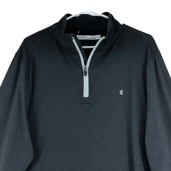 Criquet Men Size XXL Feather Performance Pullover Sweater Quarter Zip Golf Gray